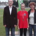 Podwójna Mistrzyni Woj.Podkarpackiego Dz.St. na 100 m i 300 m Izabella Jabłońska wraz z trenerką Marią Sugier